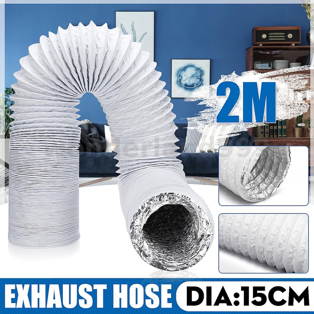 6"/15cm 2M High Flexibility Portable Air Conditioner Exhaust Vent Hose