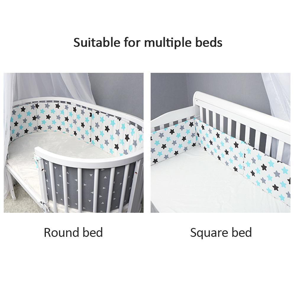 Baby Bed Bumpers Cotton Baby Crib Protector Cartoon Cot Bumpers In