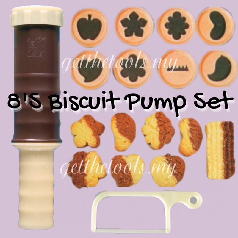 NO.151 BISCUIT PRESS SET JAM TART PRESS SEMPERIT MOULD ROSE FLOWER COOKIES PUMP SINLIAN ACUAN BISKUT RAYA PLASTIC BAKING