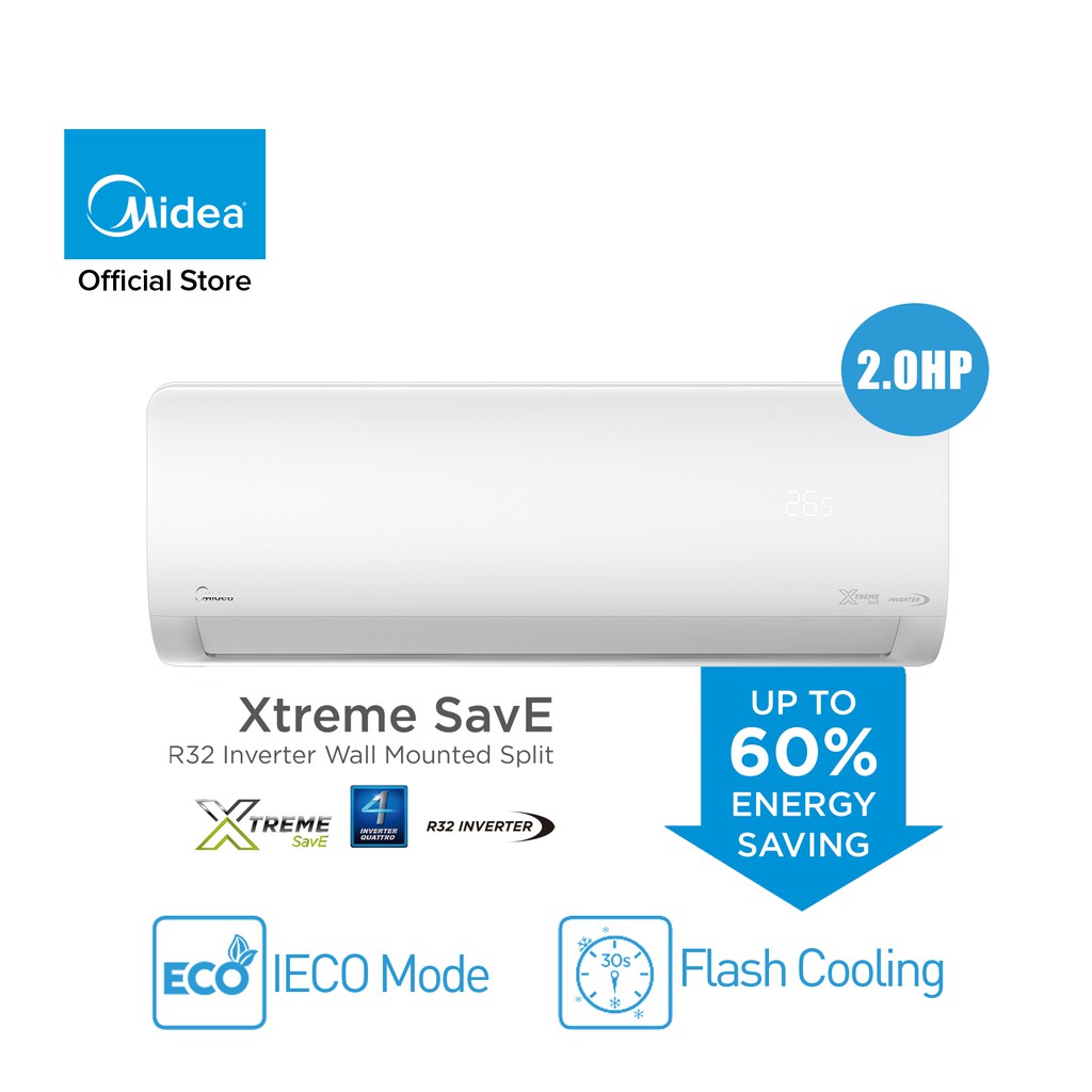 Midea msxs-19crdn8 2.0hp xtreme save inverter r32 air conditioner | BeeCost