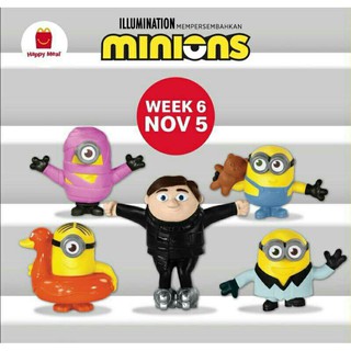 Ready Stock Week 1 2 3 4 5 6 Minions Mekdi Mcdonalds Mcd Mcdonald S Happy Meal Toy Minions The Rise Of Gru 麦当劳小黄人 Shopee Malaysia