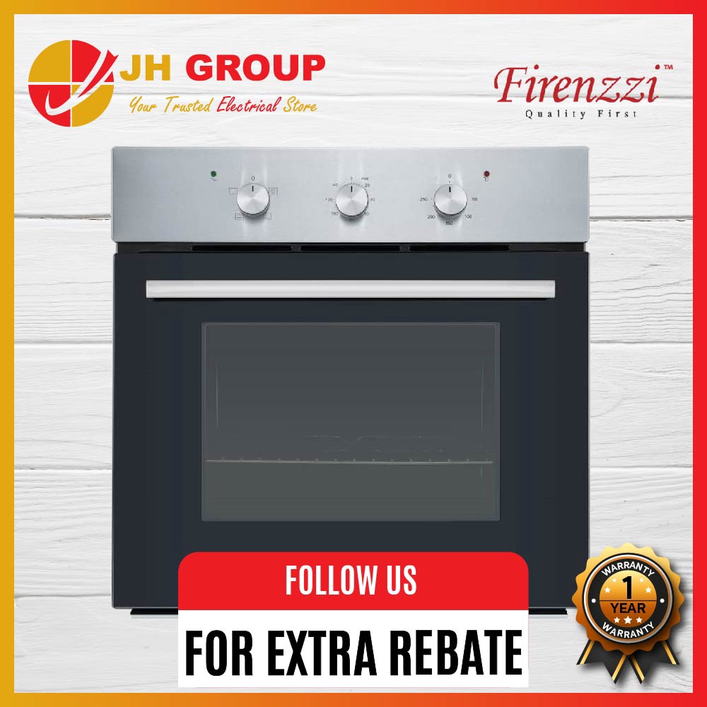 FIRENZZI 65L BUILT IN ELECTRIC OVEN FBO6803 w 4 FUNCTIONS WITH FAN