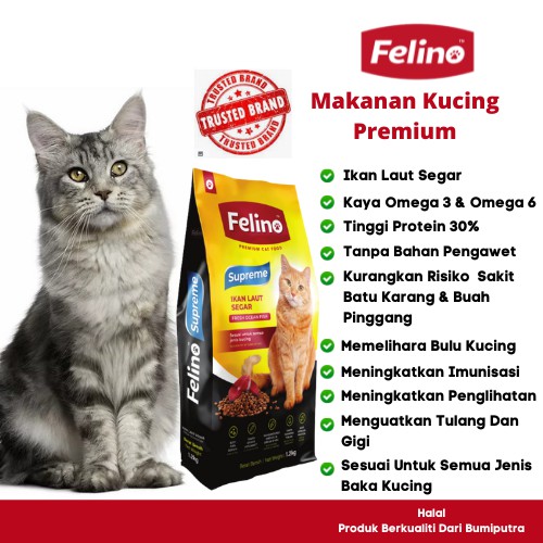 10 Kg Makanan Kucing Premium Berkualiti Berkhasiat FELINO SUPREME 