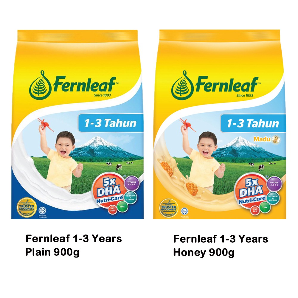 Fernleaf Milk Powder For Children 1 3 Years Plain Honey 900g Shopee Malaysia