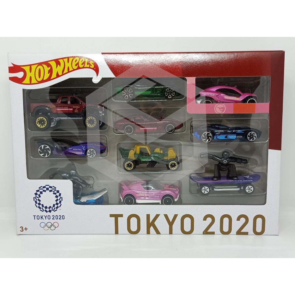 HOT WHEELS TOKYO 2020 OLYMPICS 10 PACK [SKY DOME/TOYOTA TUNDRA/2000 GT/DUNE DADDY/VELOCITA/FAST FELION/HI BEAM++++]