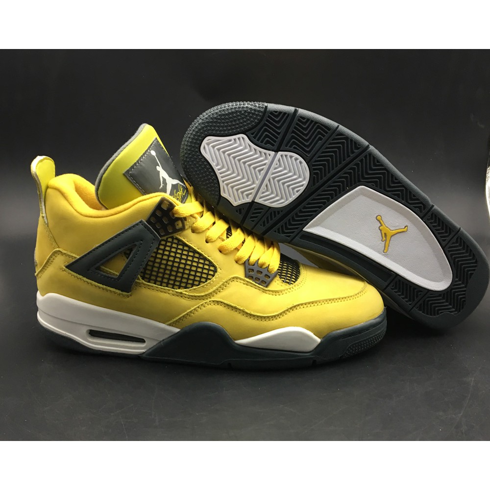 grey and yellow jordan 4
