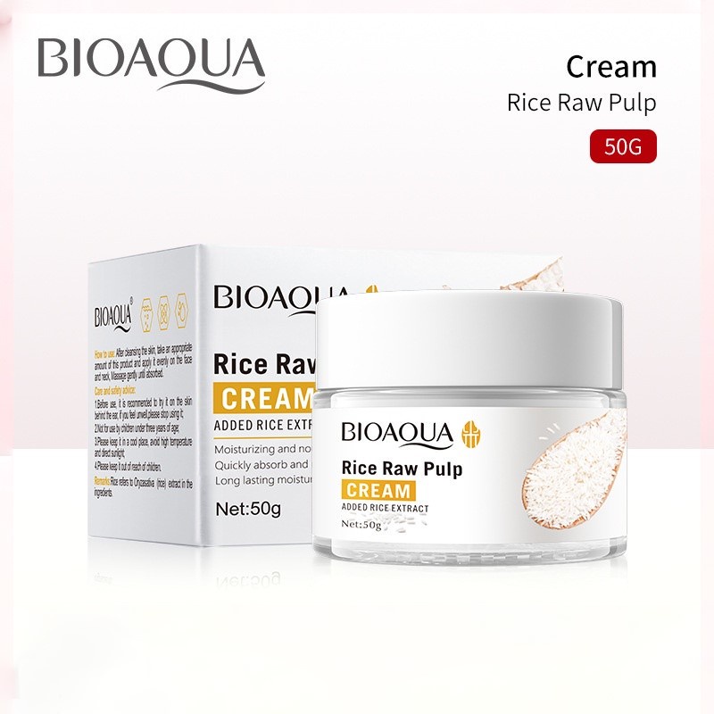 Bioaqua Cream Rice Raw Pulp Moisturizing Skin Rejuvenation Facial Skin Care Products G