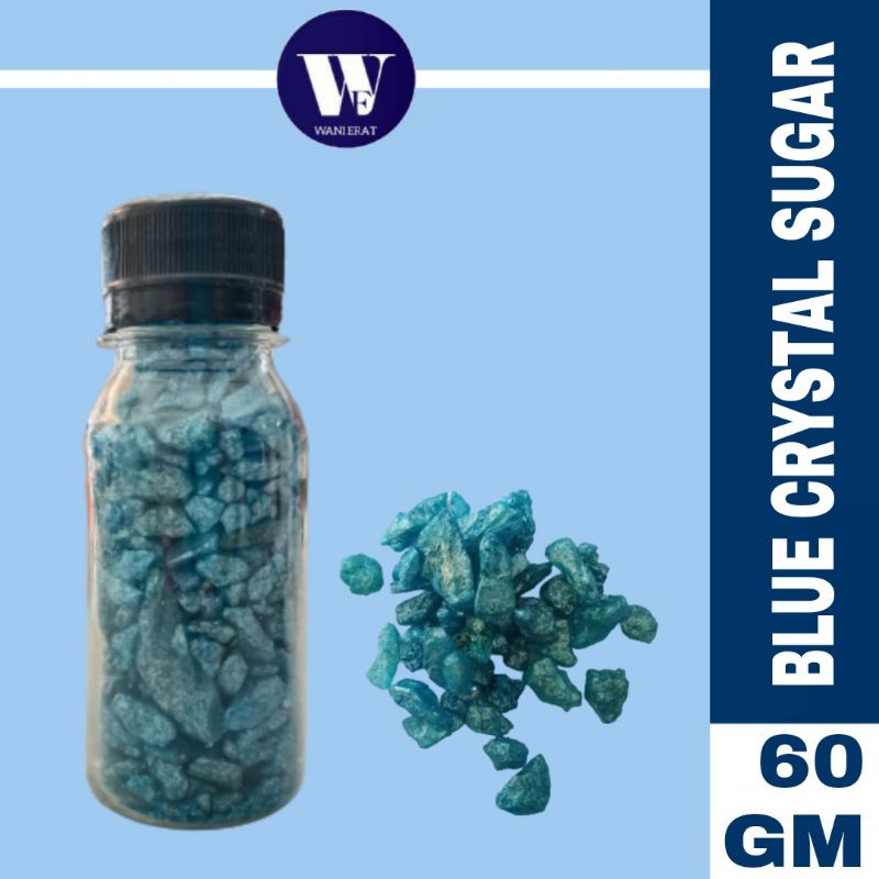 60gm] Blue Crystal Sugar Sprinkles | Cake Decoration Sprinkles | Gula Hiasan Kek
