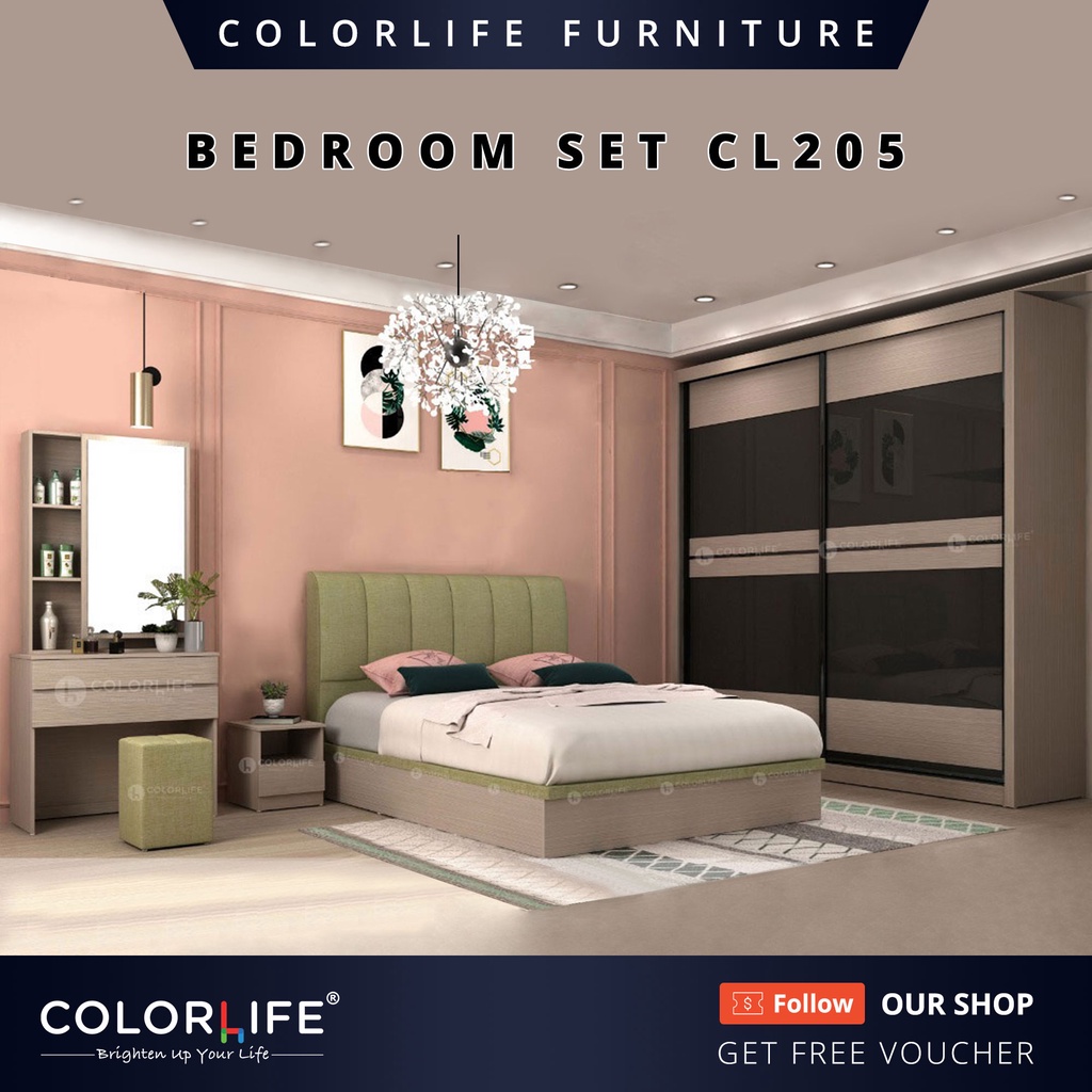 [FREE SHIPPING & FREE INSTALLATION] Color Life CL205 Bedroom Set