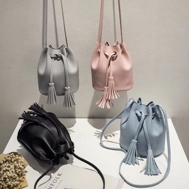 pastel bucket bag