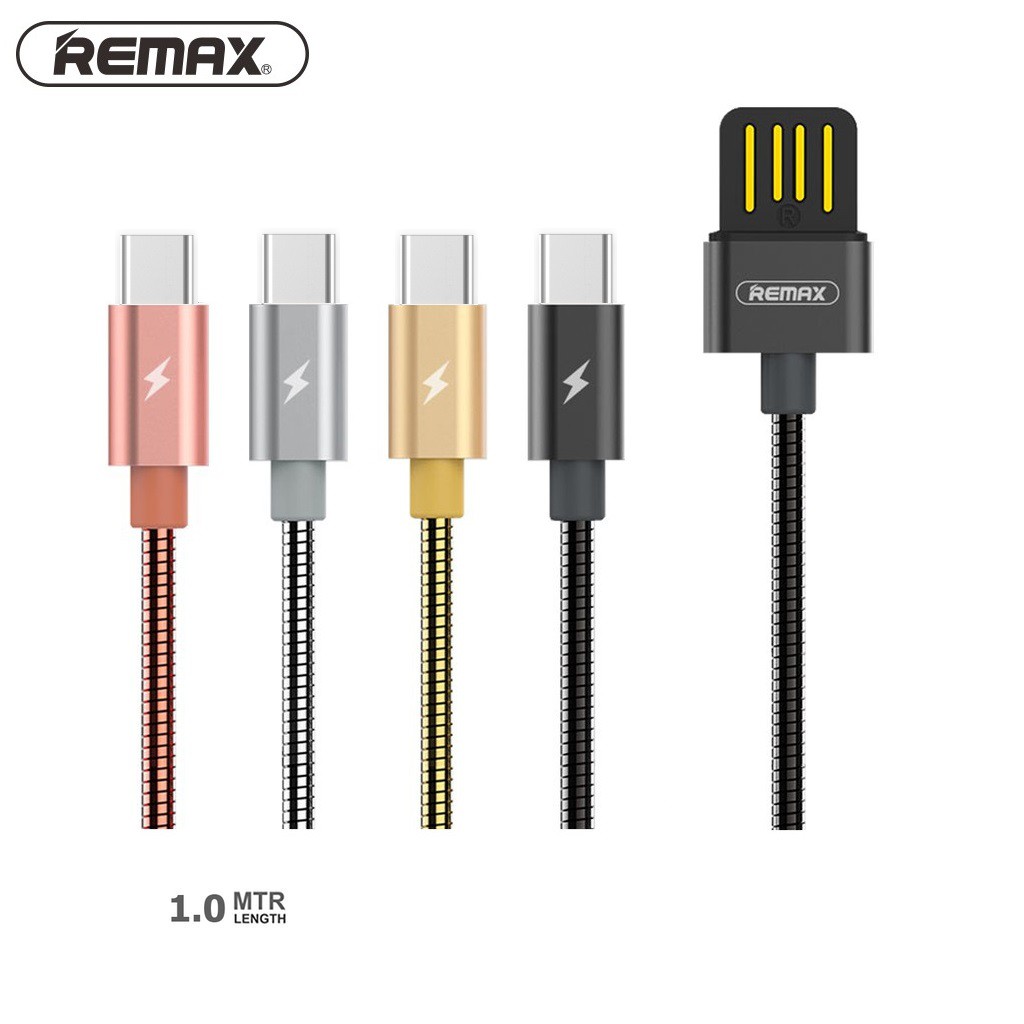 Original Remax RC-080 Data Cable Silver Serpent Series Type-C Cable | Shopee Malaysia