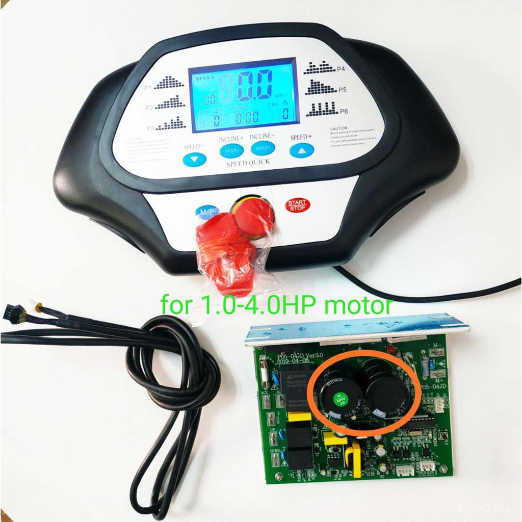 Universal treadmill controller set with display panel and circult board