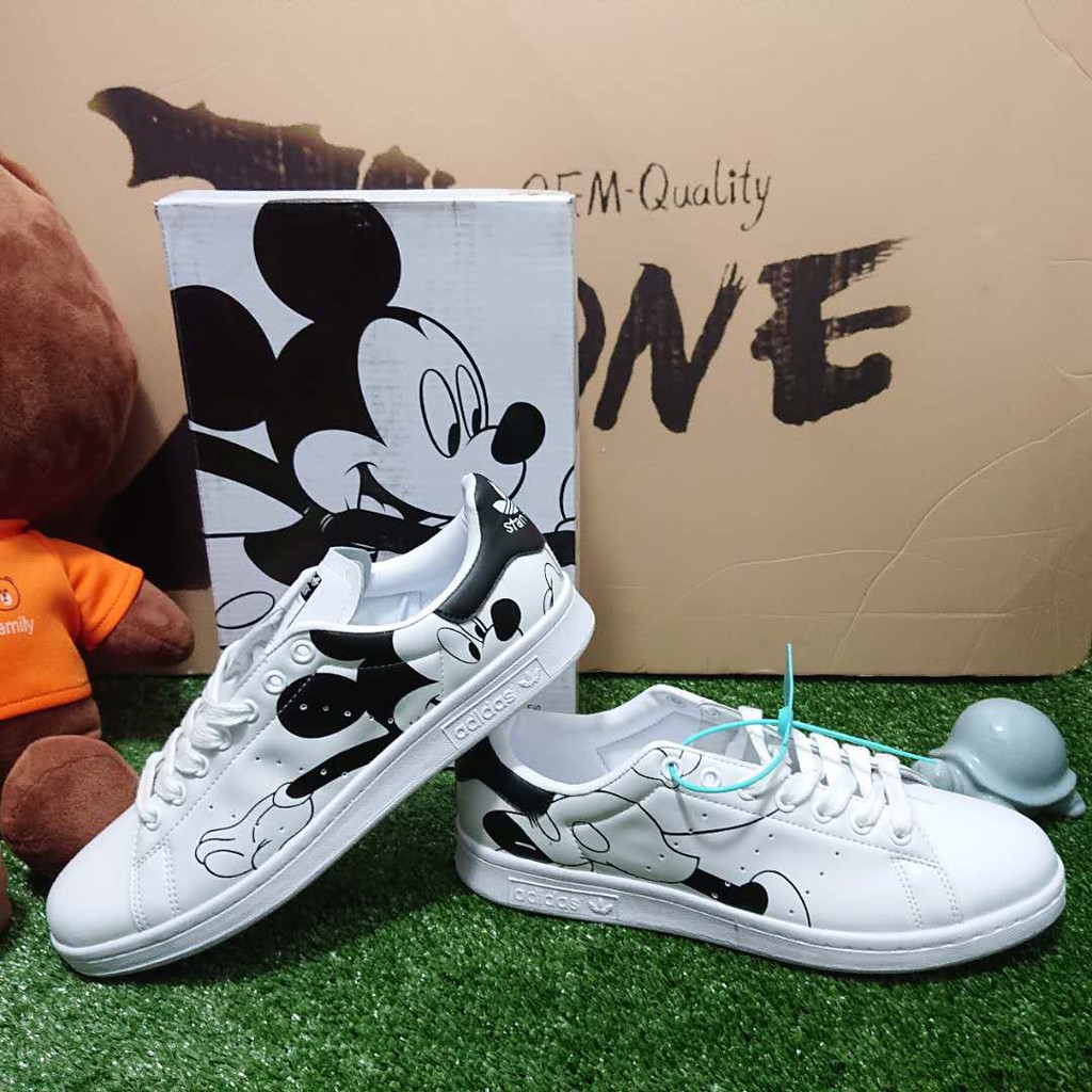 personal kiwi compensar Adidas clover men's shoes women's shoes stan smith Disney Mickey Mouse  joint sneakers | Shopee Malaysia
