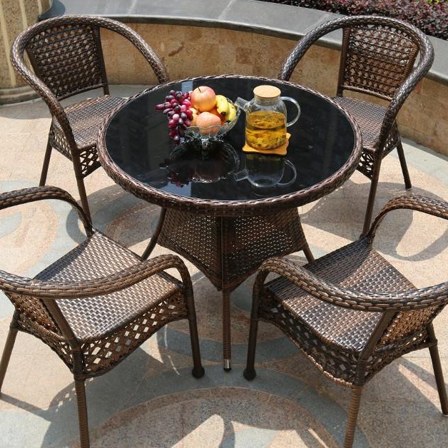 Hot Sale Outdoor Rattan Chair Table And Chairs Set Coffee Shop Fabric Iron Terrace Simple Furniture Milk Tea Aluminum Shopee Malaysia