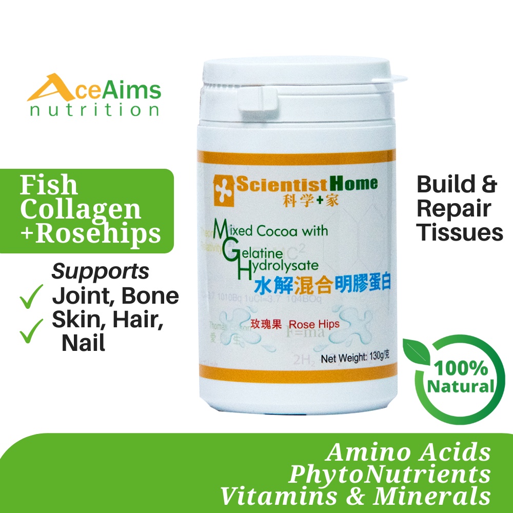 SCIENTIST HOME Mixed Cocoa + Gelatine Hydrolysate 130g Joint Bone