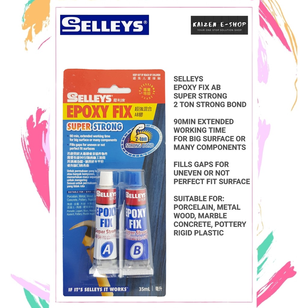 SELLEYS EPOXY FIX SUPER STRONG AB GLUE 35ML Shopee Malaysia