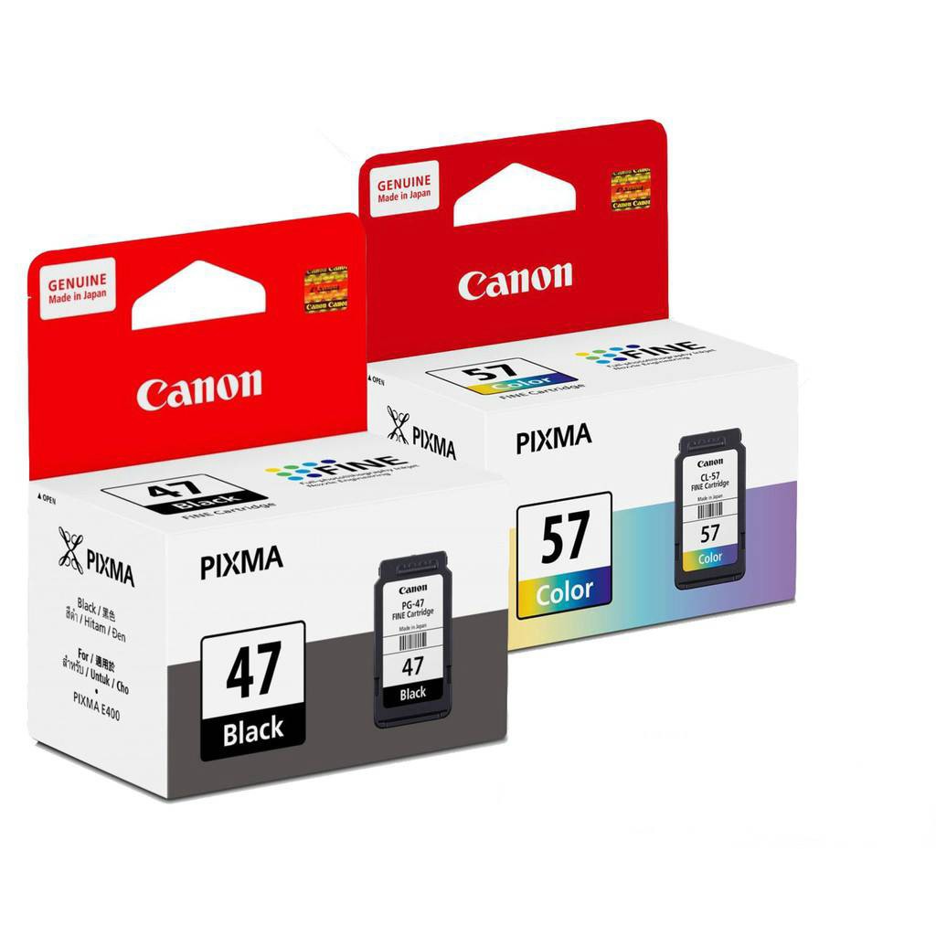 Canon Ink 47 57 PG-47 CL-57 S (Genuine) Black Colour E3170 E3177 E4270 ...