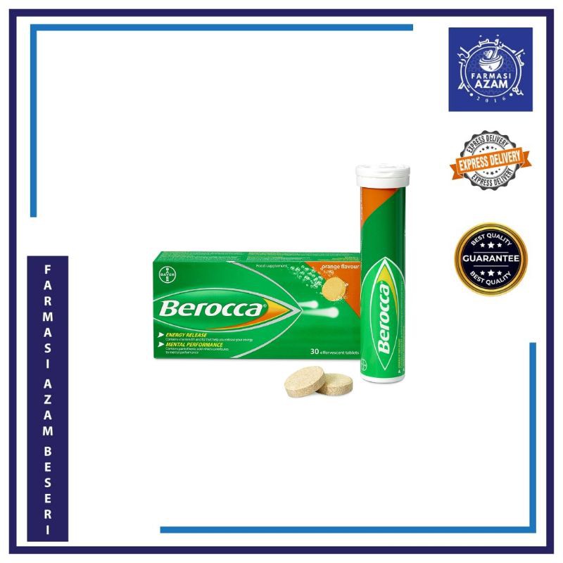 Berocca 30's VITAMIN B + VITAMIN C + CALCIUM, MAGNESIUM & ZINC ( exp