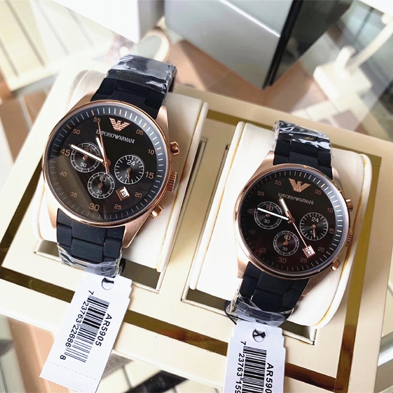 armani watch set for couple