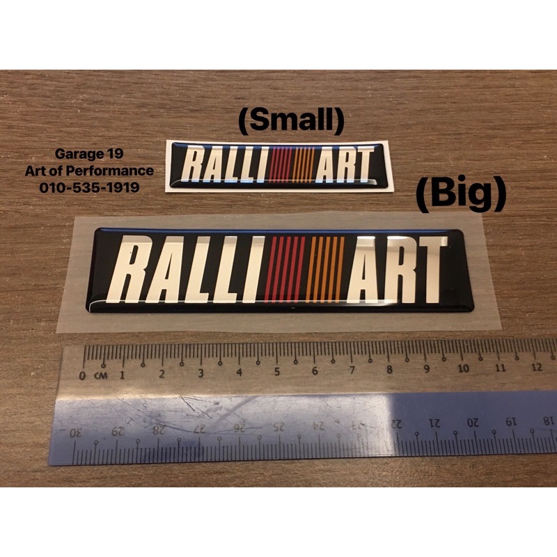 (Made In Japan) New Original Epoxy Emblem RALLIART (Big Size) Shopee