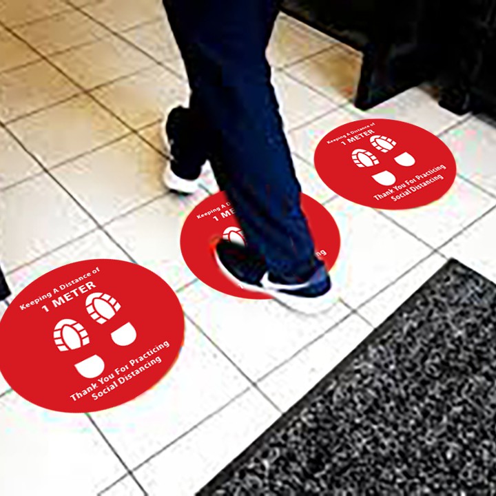 Social Distancing Awareness Floor Sticker With Removable Sticker For Retail Shop Restaurant School Public Area Shopee Malaysia