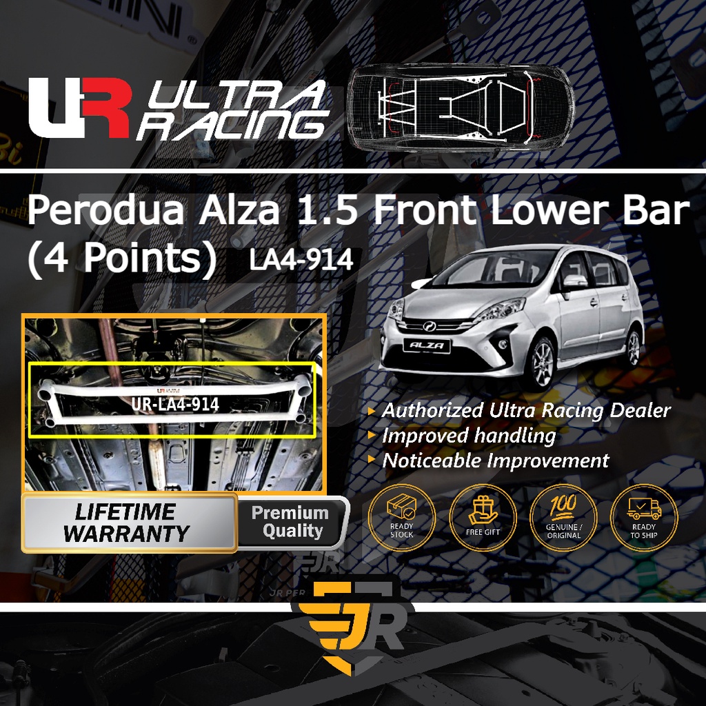 Ultra Racing Safety Bar Perodua Alza 1.5 2009+ Front Lower Bar 4 Points