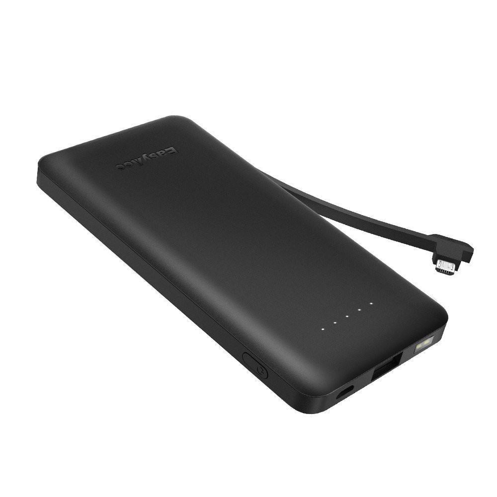Easyacc 6000mah Portable Charger With Built In Micro Usb Cable