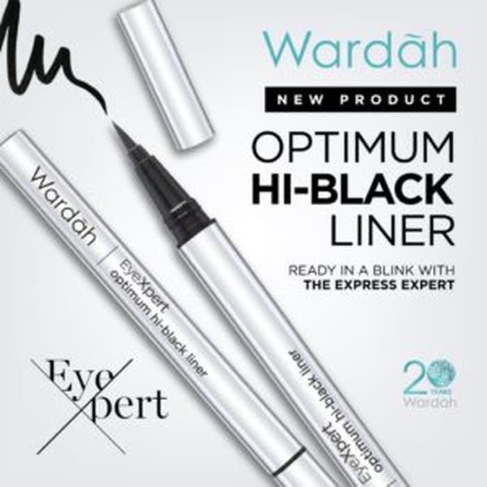 Wardah EyeXpert Series BPOM Optimum HiBlack Eye Liner Waterproof