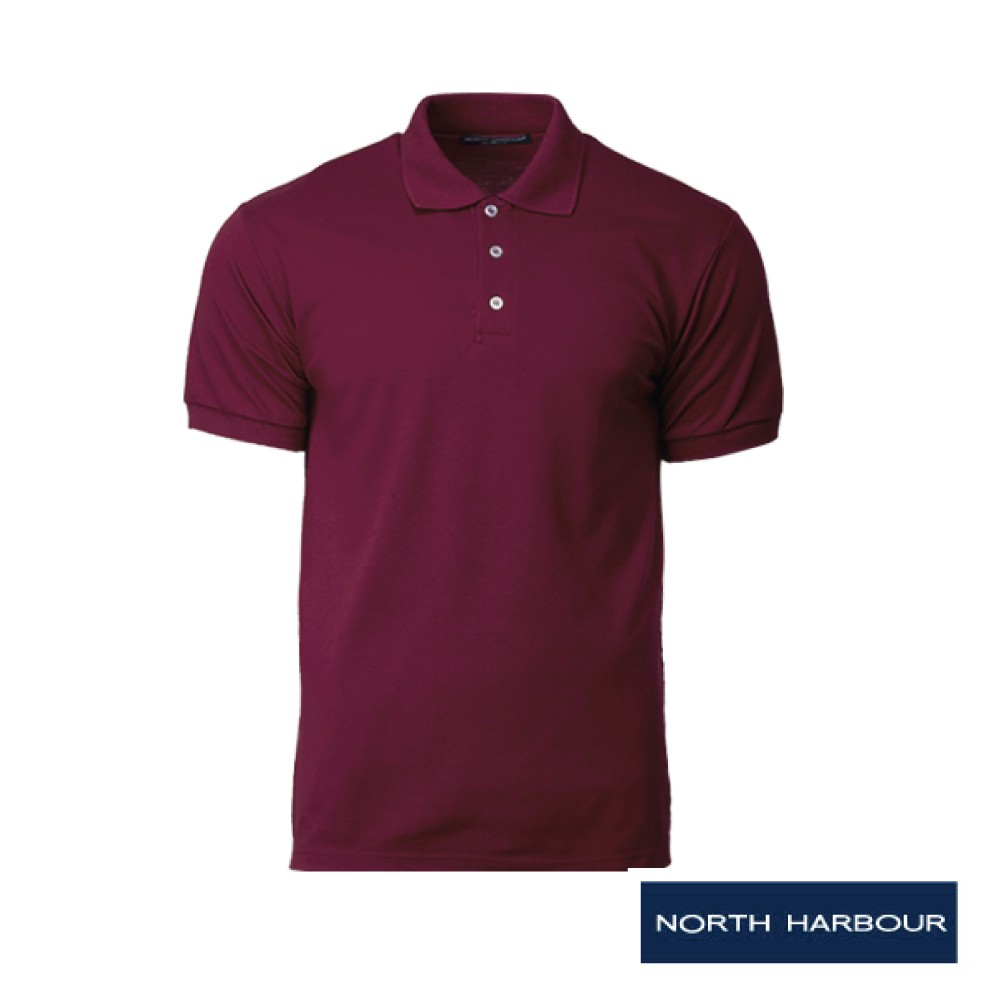 maroon polo shirt