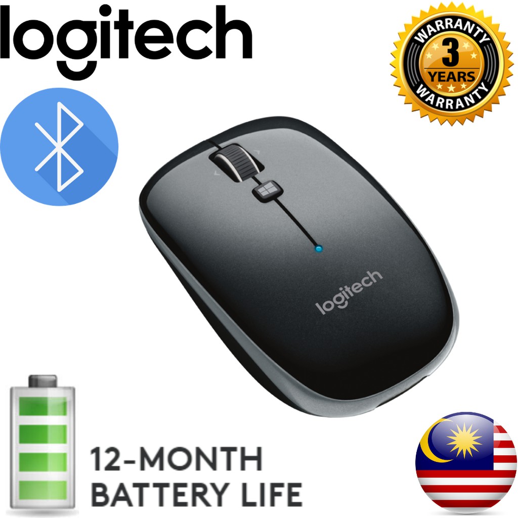 Logitech M557 Bluetooth Mouse Dark Grey Shopee Malaysia