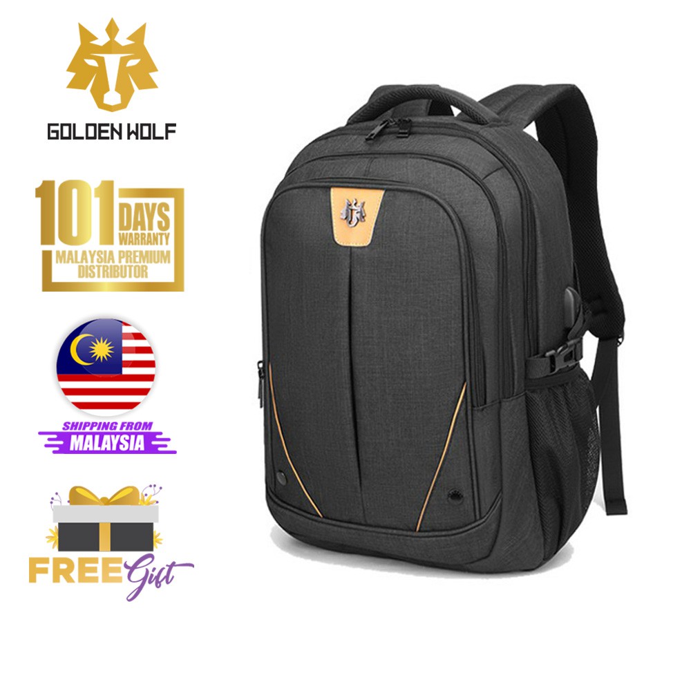 Golden Wolf Falcon Unisex Light Weight Travel USB Student Laptop