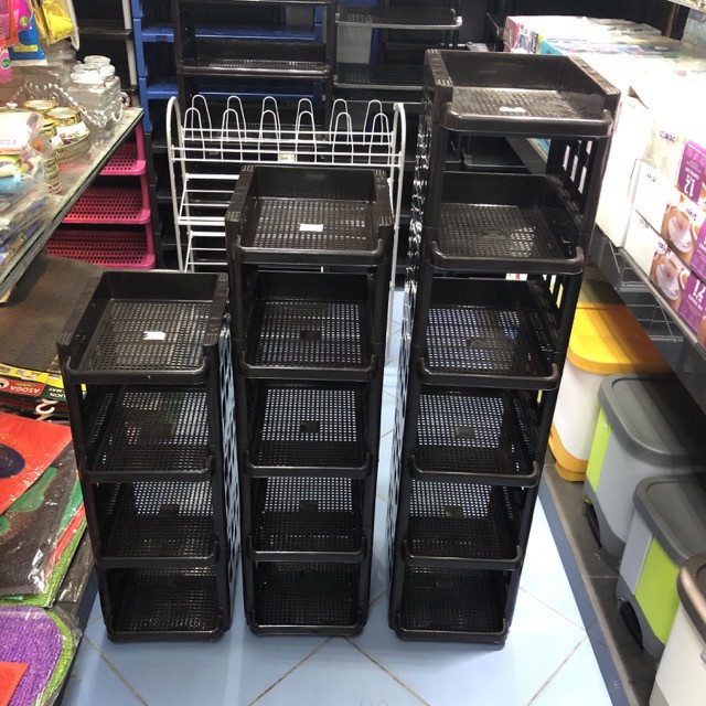 4 5 6 7 Tingkat Rak Letak Barang Pelbagai Guna Multi Purpose Plastic 4 5 6 7 Tier Rack Storage Organized Home Office