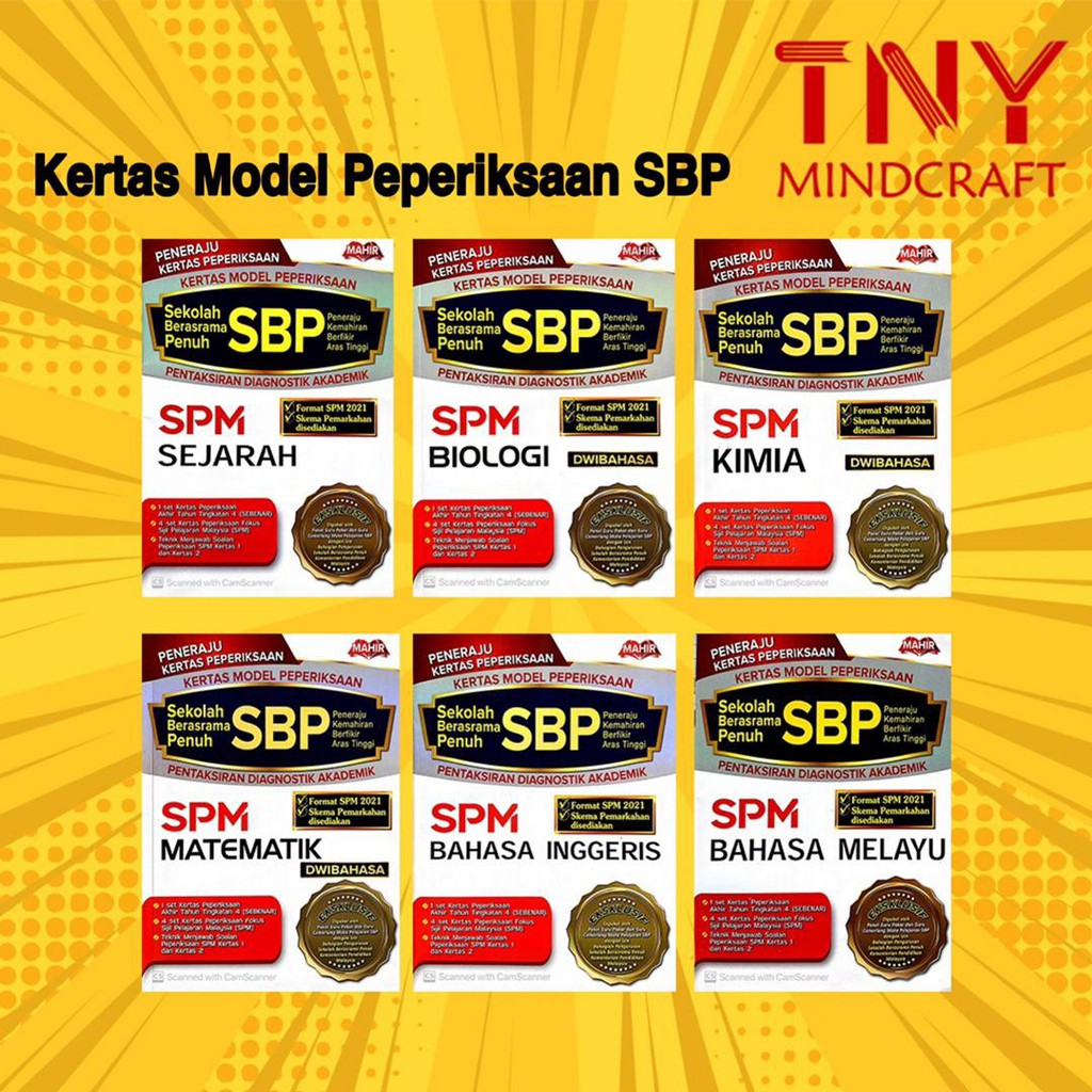 Buy [TNY] Buku Latihan SBP  Kertas Model Peperiksaan SBP Format SPM