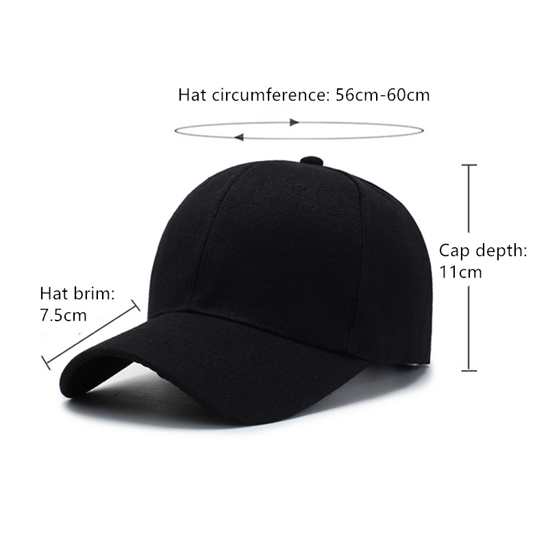 Superstorez Unisex Plain Baseball Cap Hat Premium Quality  Adjustable Strap Topi Berkualiti Velcro 棒球帽