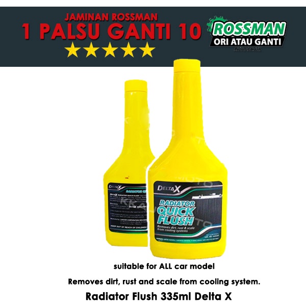 Radiator Flush 335ml Delta X Radiator Quick Flushing Cuci Karat Kotoran Coolant Proton Perodua