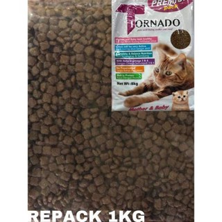 Makanan Kucing TORNADO Cat Food 1kg (REPACK) MURAH