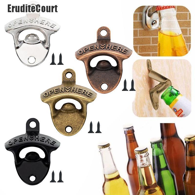 EruditeCourt~ Vintage Wall Mounted Wine Beer Bottle Opener Tool Keyring Bar Drinking Kitchen