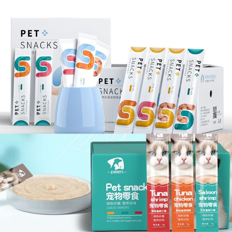 PEIEN Cat Snack Stick Cat Treats Cat Wet Food Vitamin Supplement 15g
