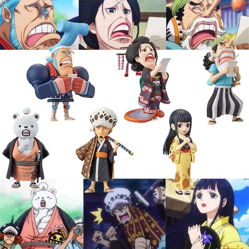 One Piece Set Wano Ver Luffy Zoro Nami Choper Robin Franky Law Bepo Kikunojo Usopp Tamako Koma Inu Dog Pvc Figure Wanokuni Wano Country Wcf Shopee Malaysia