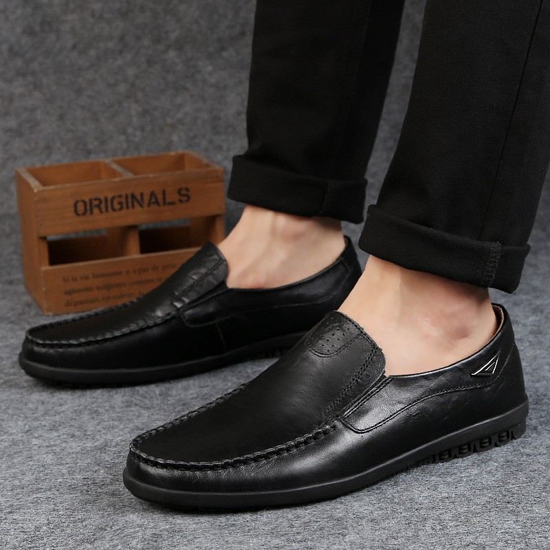 [SCL] [6 Colors]Men's Fashion hand-stitched Genuine Leather Loafers ...