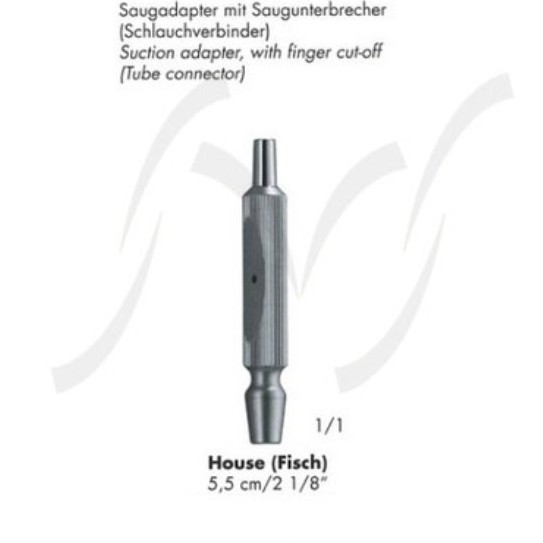 House Fisch Suction Adaptor, Ear Suctions Baron Suction Tubes and