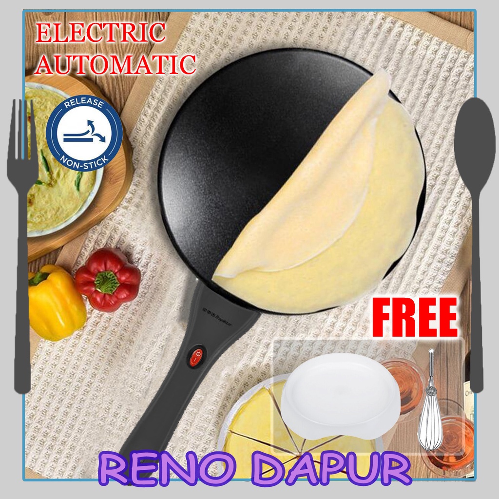 168 Pancake Pan Non-stick Electric Pan Electric Pancake Crepe Maker Frying Pan Cooking Pan Popiah Skin Maker