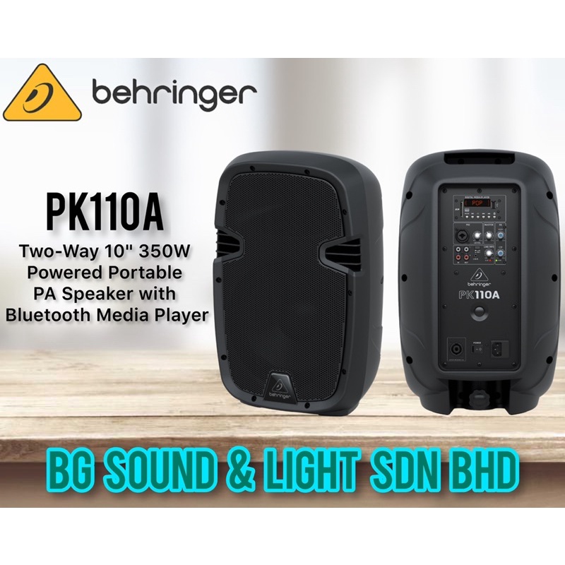Behringer PK110A Two-Way 10INCH 350W Powered Portable PA Speaker with ...