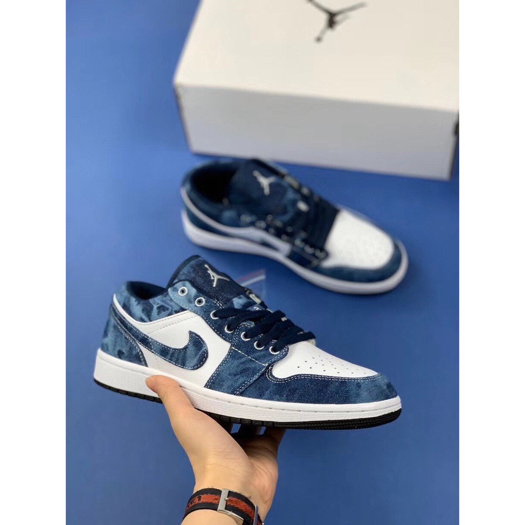 washed denim jordan 1
