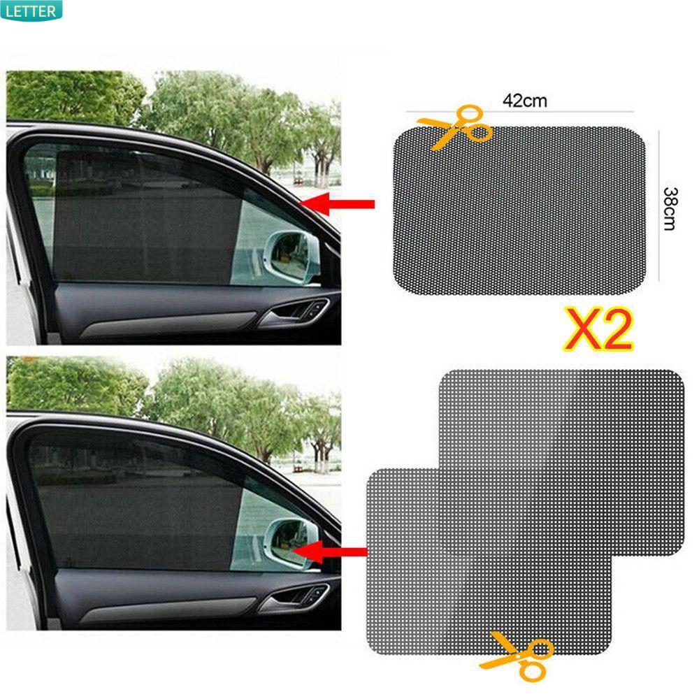 2* Car Side Window Mesh Film Windshield Net Sun shade Sticker UV Protection