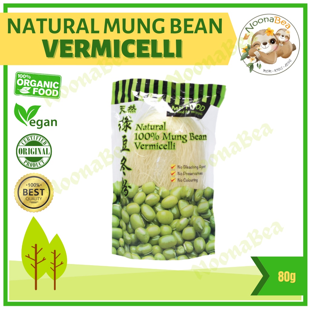 MUNG BEAN GLASS NOODLE 100 NATURAL [80G] FOOD]x[NOONA BEA
