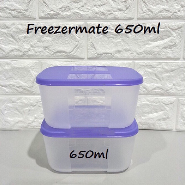 Tupperware tupperware set of 2 small freezer mate containers 650 ml  capacity by tupperware