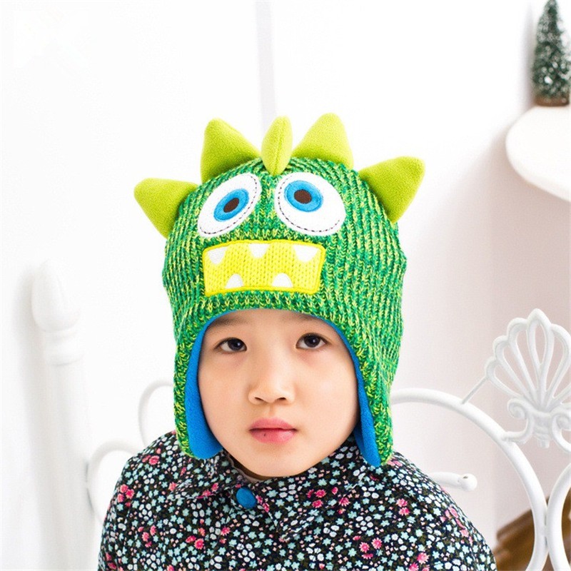 kids character winter hats