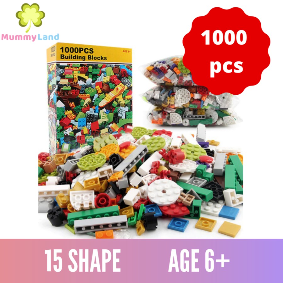 READY STOCK 1000PCS Mix Building Blocks Lego Compatible Bricks Block