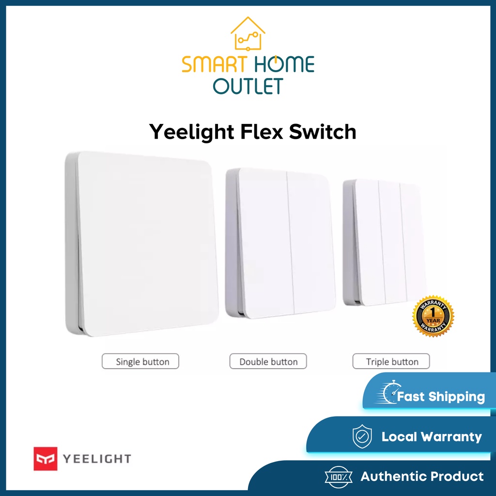 SHO Yeelight SLISAON Flex Switch One Two Three Gang Wall Switch Dual ...